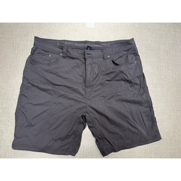 Prana Shorts Mens 42 X 9  Gray Brion Nylon Stretch Hike Camp Fishing Outdoors - Picture 1 of 3